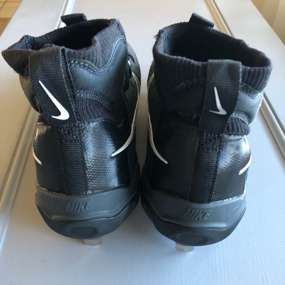 Nike Alpha Huarache NXT Mid Metal Baseball Cleats Black - Picture 6 of 7